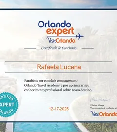 Certificado Orlando Expert da Visit Orlando